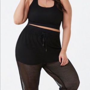 Forever 21 Plus Black Mesh 2 piece outfit